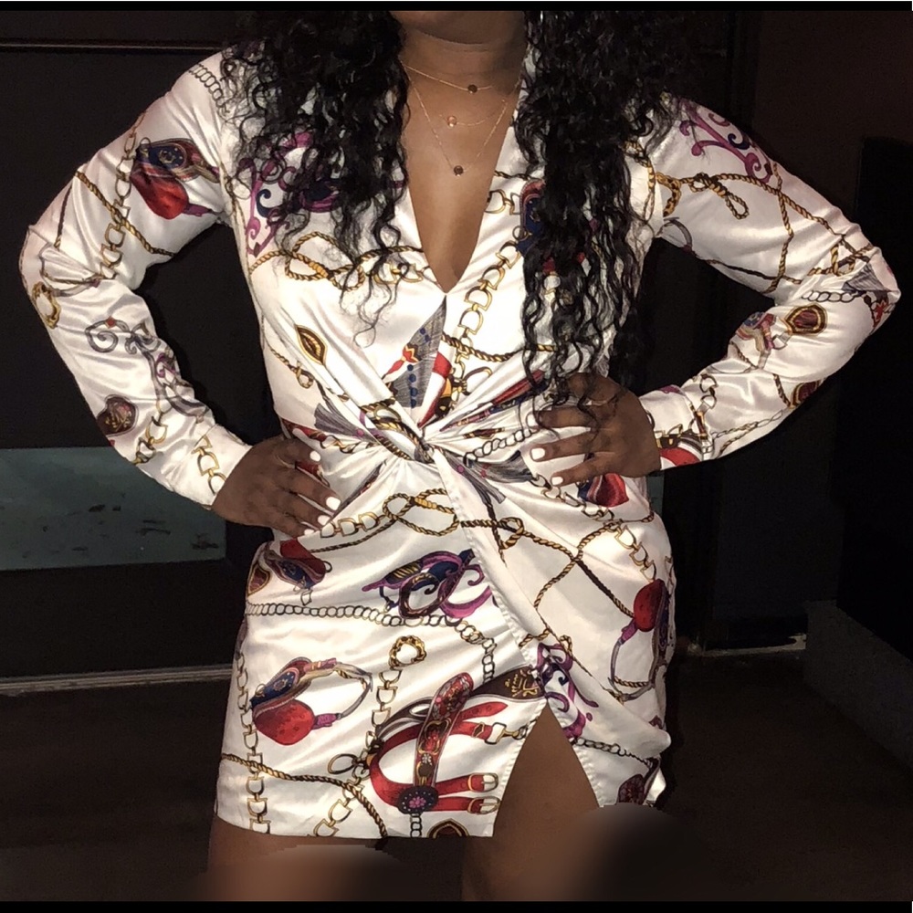 Fashion Nova Over The Knee Wrap Dress